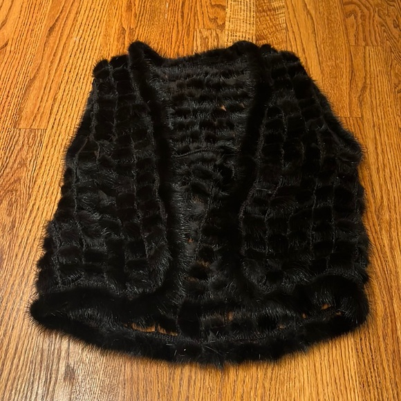 Jackets & Blazers - Woman’s Black Fur Vest Size S